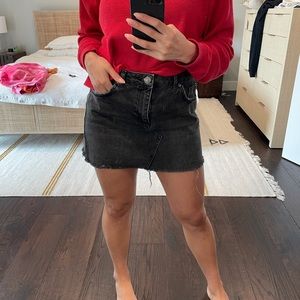 BDG black denim mini skirt size medium
